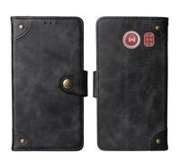 Cheshaoping in Vera Pelle Stand Portafoglio Cover Per Doro Leva E20 / Doro Leva E21 / Doro Leva E22 / Doro DFC-0610 2.8" Premium Caso Case Copertina Custodia Guscio Protettiva (Nero)