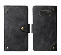Cheshaoping in Vera Pelle Stand Portafoglio Cover Per Emporia JOY LTE 4G 2.8" Premium Caso Case Copertina Custodia Guscio Protettiva Anti Urto e Graffi (Nero)