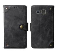 Cheshaoping in Vera Pelle Stand Portafoglio Cover Per Gigaset GL7 2.8" Premium Caso Case Copertina Custodia Guscio Protettiva Anti Urto e Graffi (Nero)