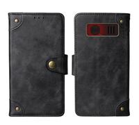 Cheshaoping in Vera Pelle Stand Portafoglio Cover Per MyPhone Harmony LTE 2.8" Premium Caso Case Copertina Custodia Guscio Protettiva Anti Urto e Graffi (Nero)