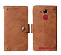 Cheshaoping in Vera Pelle Stand Portafoglio Cover Per Olympia Neo+ 5.5" Premium Caso Case Copertina Custodia Guscio Protettiva Anti Urto e Graffi (Marrone)