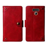 Cheshaoping in Vera Pelle Stand Portafoglio Cover Per Panasonic KX-TF400EXB 2.4" Premium Caso Case Copertina Custodia Guscio Protettiva Anti Urto e Graffi (Rosso)