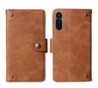 Cheshaoping in Vera Pelle Stand Portafoglio Cover Per Solana Saga Seeker Chapter 2 6.36" Premium Caso Case Copertina Custodia Guscio Protettiva Anti Urto e Graffi (Marrone)