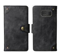 Cheshaoping in Vera Pelle Stand Portafoglio Cover Per SPC HARMONY 4G 2.4" Premium Caso Case Copertina Custodia Guscio Protettiva Anti Urto e Graffi (Nero)