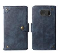 Cheshaoping in Vera Pelle Stand Portafoglio Cover Per SPC HARMONY 4G 2.4" Premium Caso Case Copertina Custodia Guscio Protettiva Anti Urto e Graffi (Azzurro)