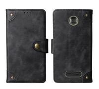 Cheshaoping in Vera Pelle Stand Portafoglio Cover Per SPC MAGNUS 2.8" Premium Caso Case Copertina Custodia Guscio Protettiva Anti Urto e Graffi (Nero)