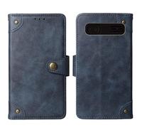 Cheshaoping in Vera Pelle Stand Portafoglio Cover Per TTfone Titan TT950 2.8" Premium Caso Case Copertina Custodia Guscio Protettiva Anti Urto e Graffi (Azzurro)