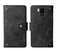 Cheshaoping in Vera Pelle Stand Portafoglio Cover Per TTfone TT760 4G 2.8" Premium Caso Case Copertina Custodia Guscio Protettiva Anti Urto e Graffi (Nero)