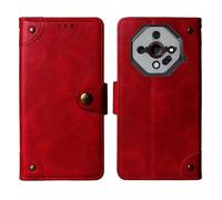 Cheshaoping in Vera Pelle Stand Portafoglio Cover Per Ulefone Armor X16 5G / Armor X16 Pro 5G Premium Caso Case Copertina Custodia Guscio Protettiva Anti Urto e Graffi (Rosso)