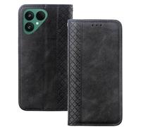 Cheshaoping Pelle Cover Magnet Case Per Fairphone 6 5G 6.31 inch Case Copertina Custodia Guscio Protettiva Anti Urto e Graffi (Nero)
