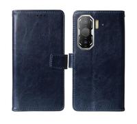 Cheshaoping Stand Custodia in PU Pelle Case Per Blackview ROCK 3 6.78" Premium Portafoglio Guscio Protettiva Anti Urto e Graffi (Blu Scuro)