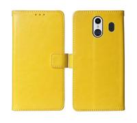 Cheshaoping Stand Custodia in PU Pelle Case Per BRONDI Amico DI CAS NERO 2.4" Premium Portafoglio Guscio Protettiva Anti Urto e Graffi (Giallo)