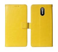 Cheshaoping Stand Custodia in PU Pelle Case Per Brondi Amico Home Nero 1.77" Premium Portafoglio Guscio Protettiva Anti Urto e Graffi (Giallo)