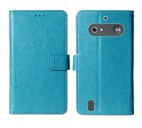 Cheshaoping Stand Custodia in PU Pelle Case Per Doro Leva E10 / E11 Doro DFB 0600 2.4" Premium Portafoglio Guscio Protettiva Anti Urto e Graffi (Blu)