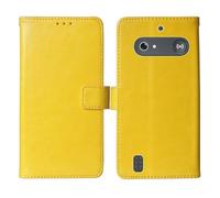 Cheshaoping Stand Custodia in PU Pelle Case Per Doro Leva E10 / E11 Doro DFB 0600 2.4" Premium Portafoglio Guscio Protettiva Anti Urto e Graffi (Giallo)