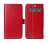 Cheshaoping Stand Custodia in PU Pelle Case Per Doro Leva E10 / E11 Doro DFB 0600 2.4" Premium Portafoglio Guscio Protettiva Anti Urto e Graffi (Rosso)