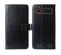 Cheshaoping Stand Custodia in PU Pelle Case Per Gigaset GLX8 PLUS 2.4" Premium Portafoglio Guscio Protettiva Anti Urto e Graffi (Nero)