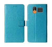 Cheshaoping Stand Custodia in PU Pelle Case Per Hammer 6 LTE 4G 2.4" Premium Portafoglio Guscio Protettiva Anti Urto e Graffi (Blu)