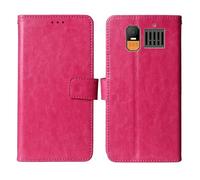 Cheshaoping Stand Custodia in PU Pelle Case Per Hammer 6 LTE 4G 2.4" Premium Portafoglio Guscio Protettiva Anti Urto e Graffi (Rosa)