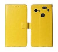 Cheshaoping Stand Custodia in PU Pelle Case Per HAMMER Blade 3 4G 6.2" Premium Portafoglio Guscio Protettiva Anti Urto e Graffi (Giallo)
