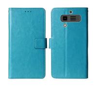 Cheshaoping Stand Custodia in PU Pelle Case Per JCB Tradesman 3 4G 2.8" Premium Portafoglio Guscio Protettiva Anti Urto e Graffi (Blu)