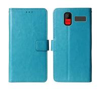Cheshaoping Stand Custodia in PU Pelle Case Per Maxcom Comfort MM445 4G 2.8" Premium Portafoglio Guscio Protettiva Anti Urto e Graffi (Blu)