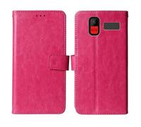 Cheshaoping Stand Custodia in PU Pelle Case Per Maxcom Comfort MM445 4G 2.8" Premium Portafoglio Guscio Protettiva Anti Urto e Graffi (Rosa)