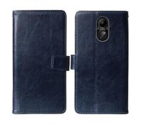 Cheshaoping Stand Custodia in PU Pelle Case Per MyPhone HALO A + 1.77" Premium Portafoglio Guscio Protettiva Anti Urto e Graffi (Blu Scuro)