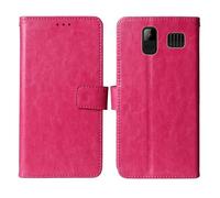 Cheshaoping Stand Custodia in PU Pelle Case Per MyPhone HALO C 2.2" Premium Portafoglio Guscio Protettiva Anti Urto e Graffi (Rosa)
