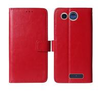 Cheshaoping Stand Custodia in PU Pelle Case Per Panasonic KX TU110 1.77" Premium Portafoglio Guscio Protettiva Anti Urto e Graffi (Rosso)