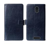 Cheshaoping Stand Custodia in PU Pelle Case Per Panasonic KX-TU155EXBN 2.4" Premium Portafoglio Guscio Protettiva Anti Urto e Graffi (Blu Scuro)