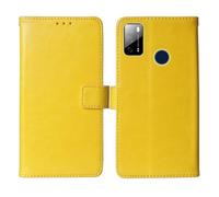 Cheshaoping Stand Custodia in PU Pelle Case Per Qubo P668 / QUBO X668 6.53" Premium Portafoglio Guscio Protettiva Anti Urto e Graffi (Giallo)