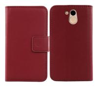 Cheshaoping Vera Pelle Case per BlindShell Classic 3 2.83" Genuine Flip Cover Custodia Caso Guscio Protettiva Portafoglio (Rosso Scuro)