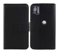 Cheshaoping Vera Pelle Case per Crosscall STELLAR X5s / X5s Chamonix Mont Blanc 6.49" Genuine Flip Cover Custodia Caso Guscio Protettiva Portafoglio (Nero)