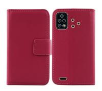 Cheshaoping Vera Pelle Case per HAMMER Blade 4 6.5" Genuine Flip Cover Custodia Caso Guscio Protettiva Portafoglio (Rosa)