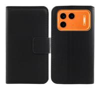 Cheshaoping Vera Pelle Case per Itel Power 80 4G 6.78" Genuine Flip Cover Custodia Caso Guscio Protettiva Portafoglio (Nero)