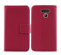 Cheshaoping Vera Pelle Case per Panasonic KX-TF400EXB 2.4" Genuine Flip Cover Custodia Caso Guscio Protettiva Portafoglio (Rosa)