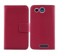 Cheshaoping Vera Pelle Case per Panasonic KX TU110 1.77" Genuine Flip Cover Custodia Caso Guscio Protettiva Portafoglio (Rosa)