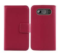 Cheshaoping Vera Pelle Case per SPC FORTUNE 2 MAX 2.4" Genuine Flip Cover Custodia Caso Guscio Protettiva Portafoglio (Rosa)