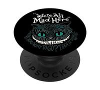 Cheshire Alice Cat Siamo tutti pazzi qui paese delle meraviglie PopSockets PopGrip Adesivo
