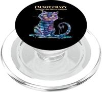 Cheshire Alice Wonderland Cat I'm not Crazy Libri vintage PopSockets PopGrip per MagSafe