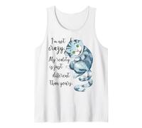 Cheshire Cat Alice nel Paese delle Meraviglie I'm Not Crazy Different Canotta