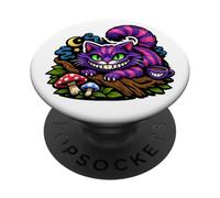 Cheshire Cat Invisible Grin Dark Estetica Fantasy Art PopSockets PopGrip Adesivo
