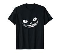 Cheshire Cat Sleepy Grin Dark Estetica Minimal Smile Maglietta