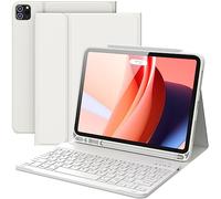 CHESONA Custodia per iPad Pro 11 con tastiera, custodia per iPad Air di quinta generazione con tastiera, rimovibile, supporto per iPad Air 5a/4a generazione 10.9, tastiera iPad Pro 11, bianco