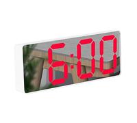 Chesoon LED Sveglia Digitale con Schermo a Specchio e Luminosità Regolabile Controllo Vocale Funzione Snooze Facile Due Modalità di Alimentazione Display 12/24 ore per Casa Camera da Letto Ufficio