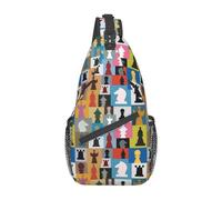 Chess-5 Zaino a tracolla per scacchi Borsa a tracolla Borsa a tracolla per palestra Ciclismo Viaggio Escursionismo Zaino per uomo Donna