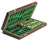 Chess and games shop Muba Set di scacchi da torneo in legno, con tavola in legno e pezzi di scacchi, europei, 16 (40 cm)