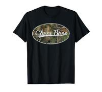 Chess Boss Classic Camo Board Game Strategist Graphic Maglietta