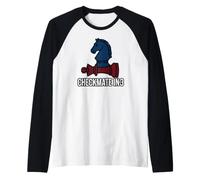 Chess Checkmate in 3 Knight Defeats King Maglia con Maniche Raglan